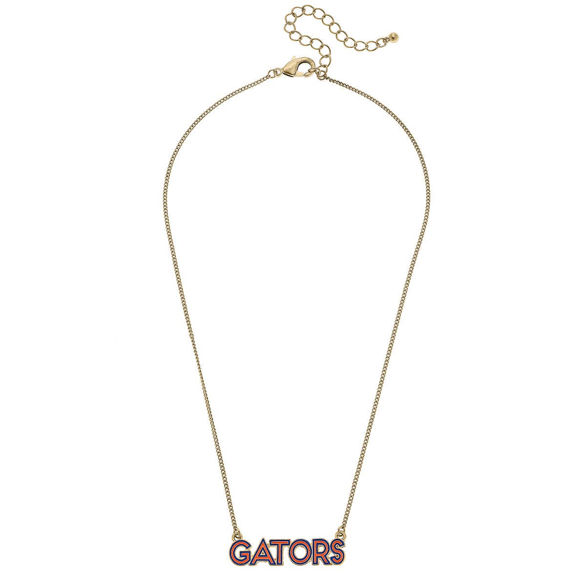 Orange Outline Enamel Necklace
