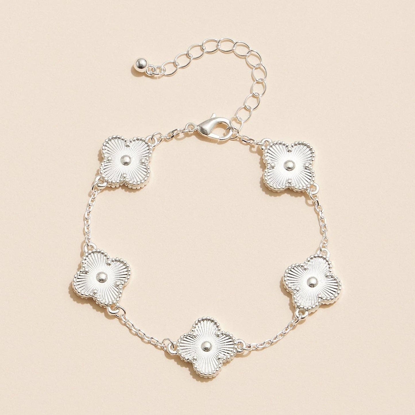 Lucky Clover Shell Charm Bracelet Inspired by Vancleef Design