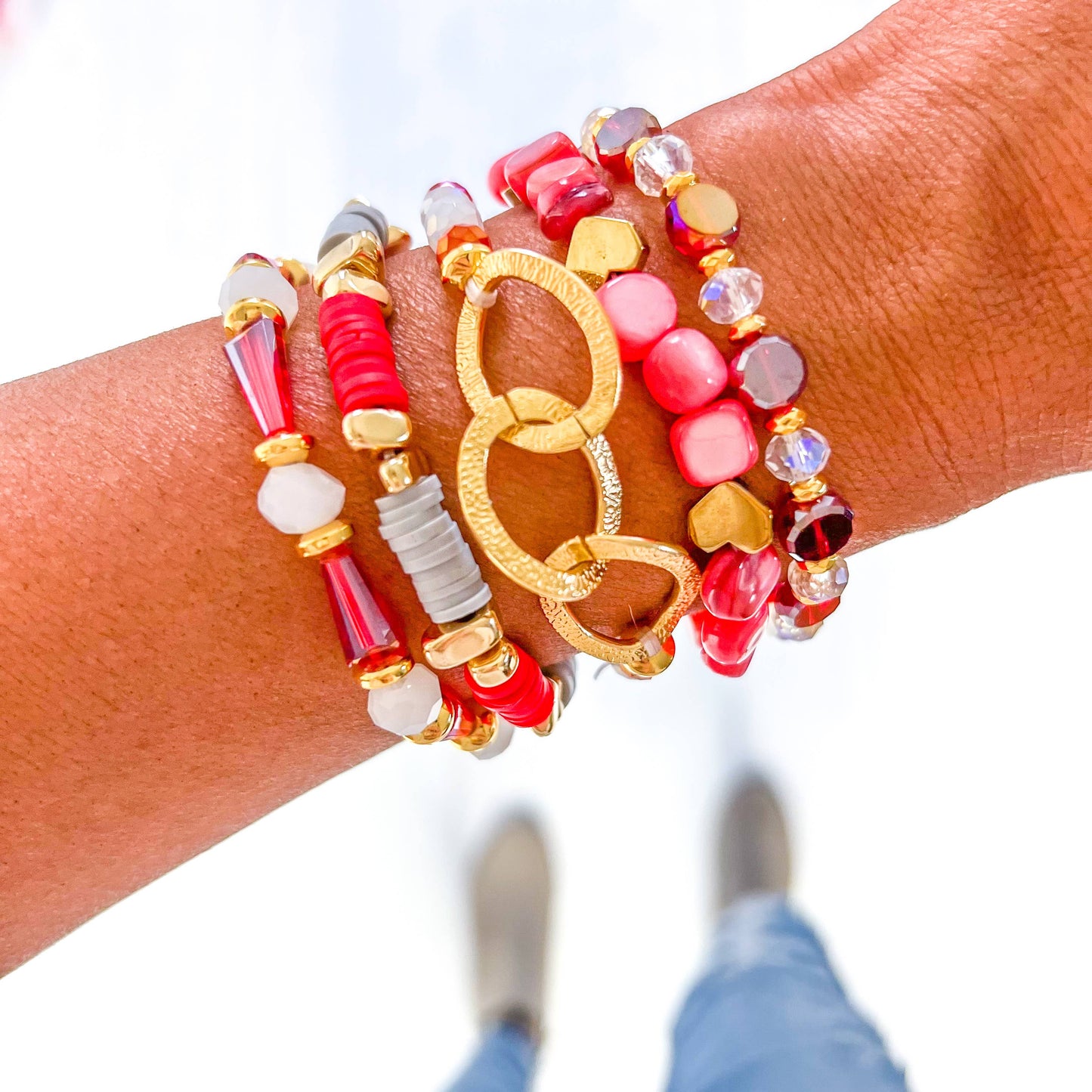 Red Watermelon Bracelet Set