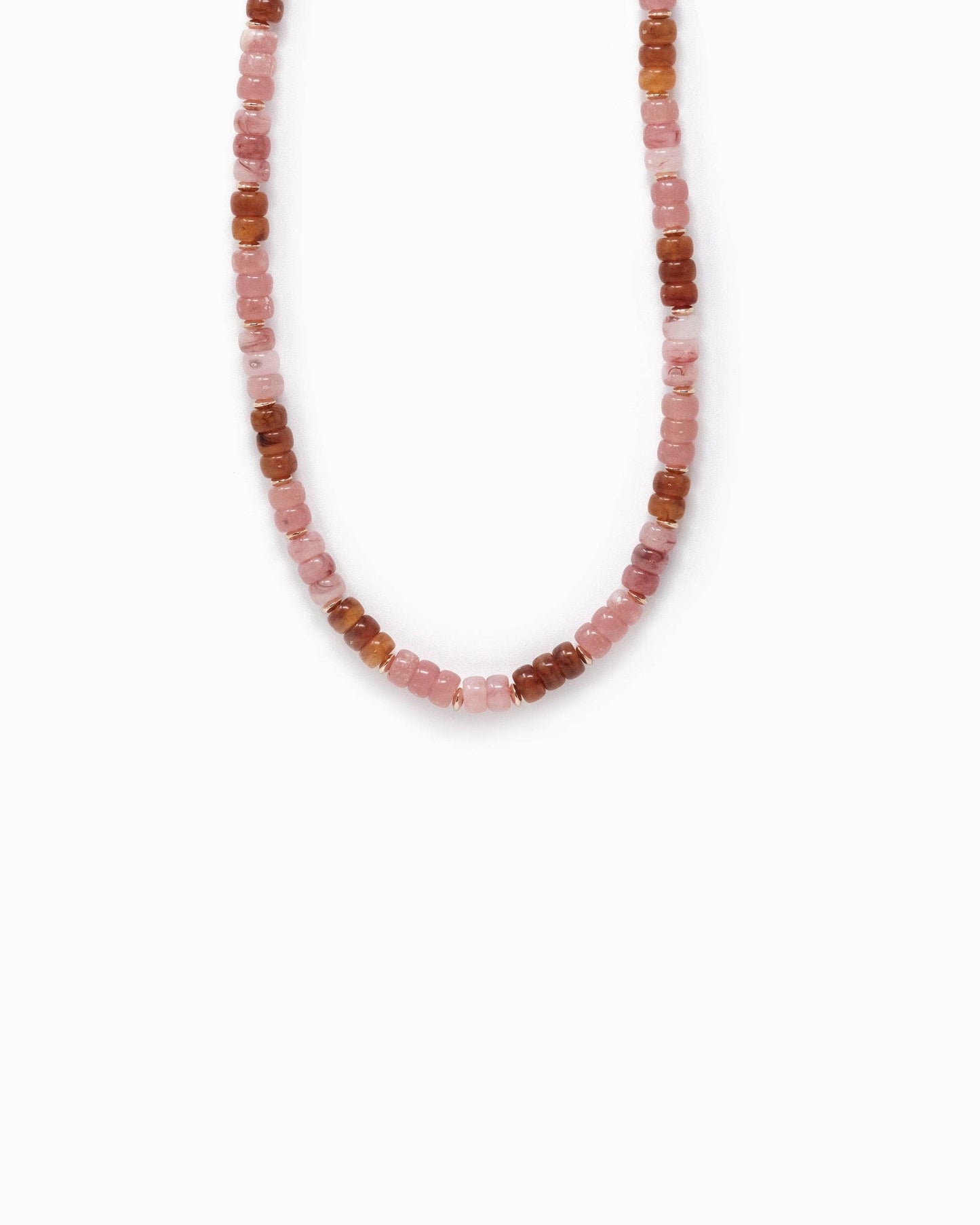 Necklace - Charm Bar - Multi-Color Beaded Necklace