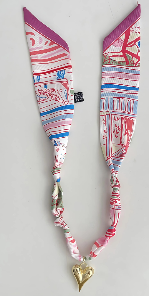 Palm Beach Heart Scarf Necklace