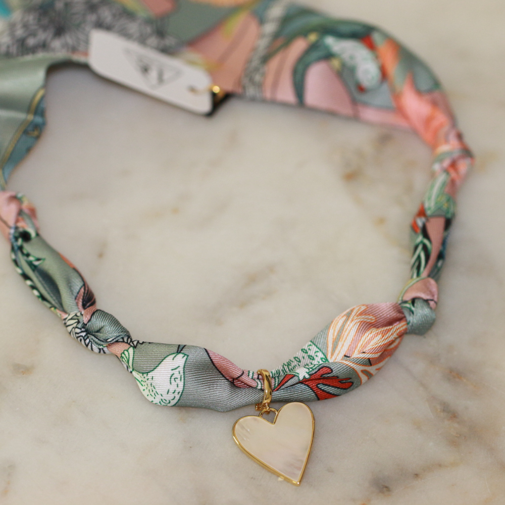 Callie Heart Scarf Necklace