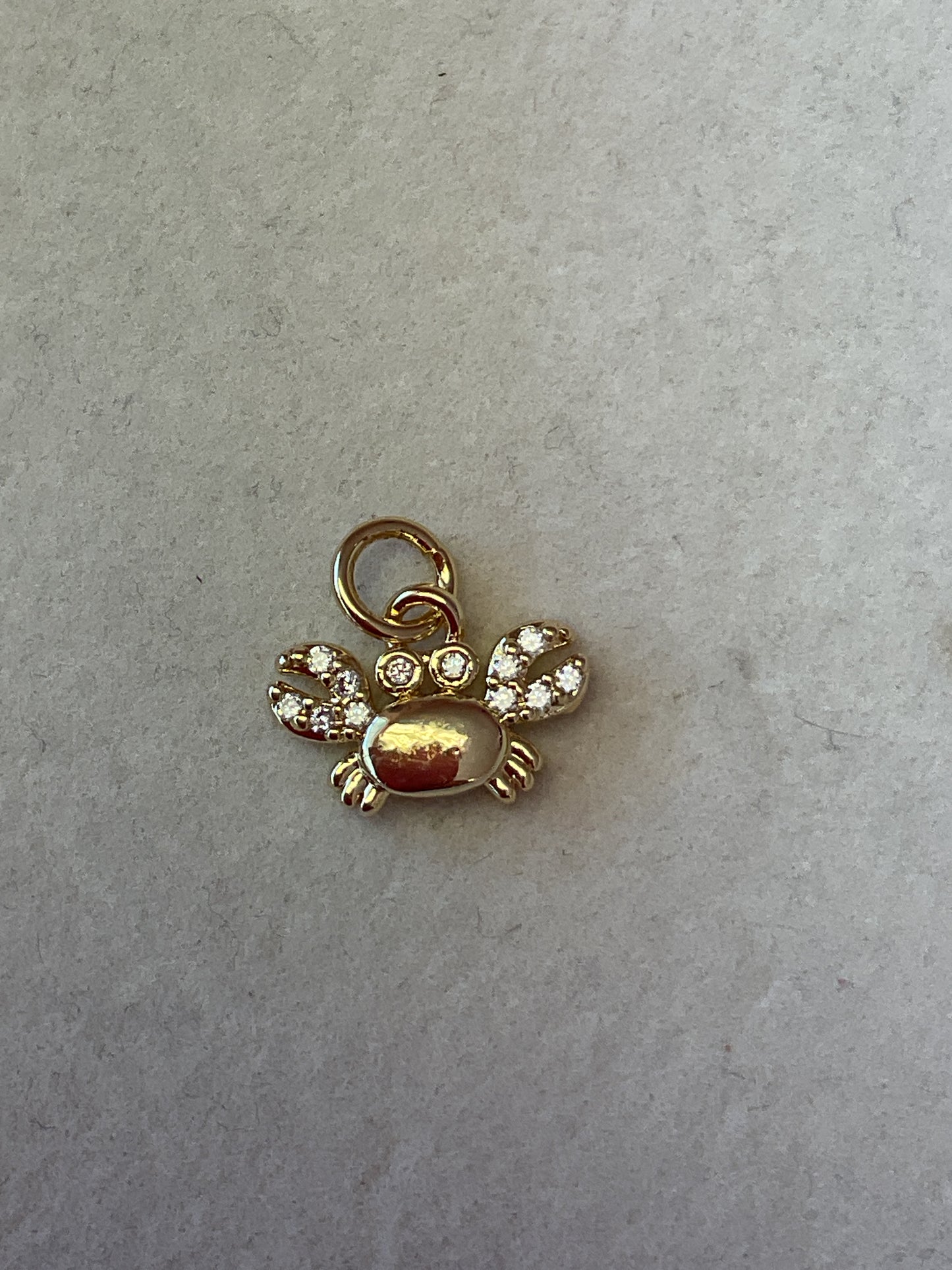 MINI- Gold Crab Charm