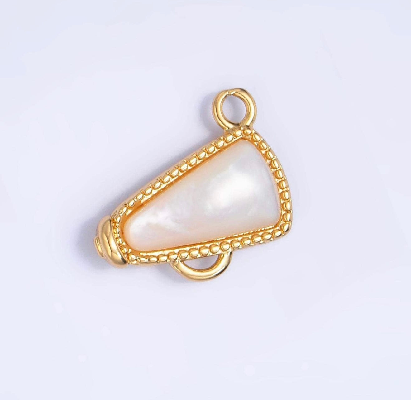 Gold Filled Pearl Cheer Megaphone Charm