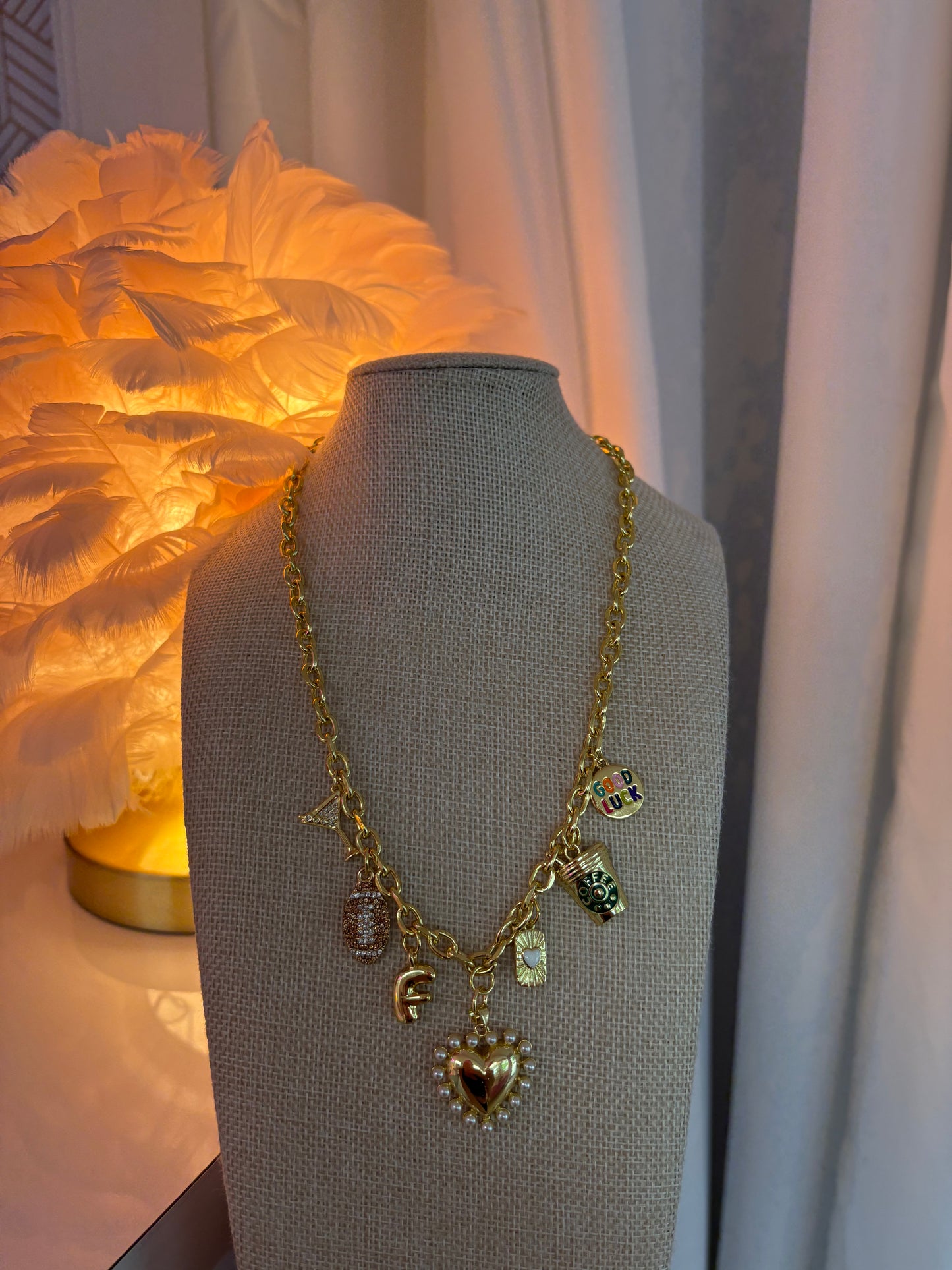 Graded With Gold Charm Necklace