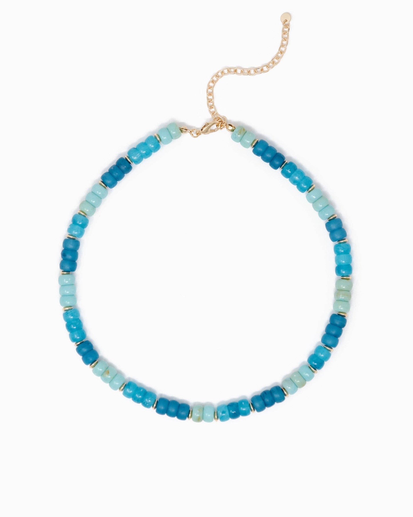 Necklace - Charm Bar - Multi-Color Beaded Necklace