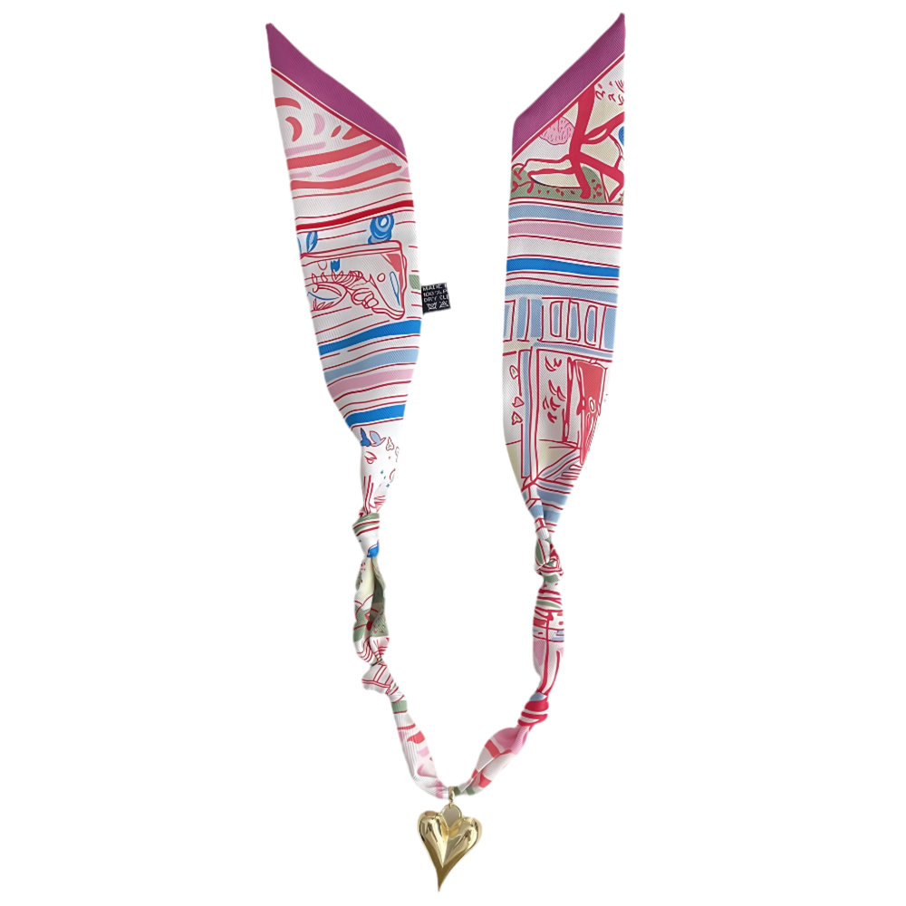 Palm Beach Heart Scarf Necklace