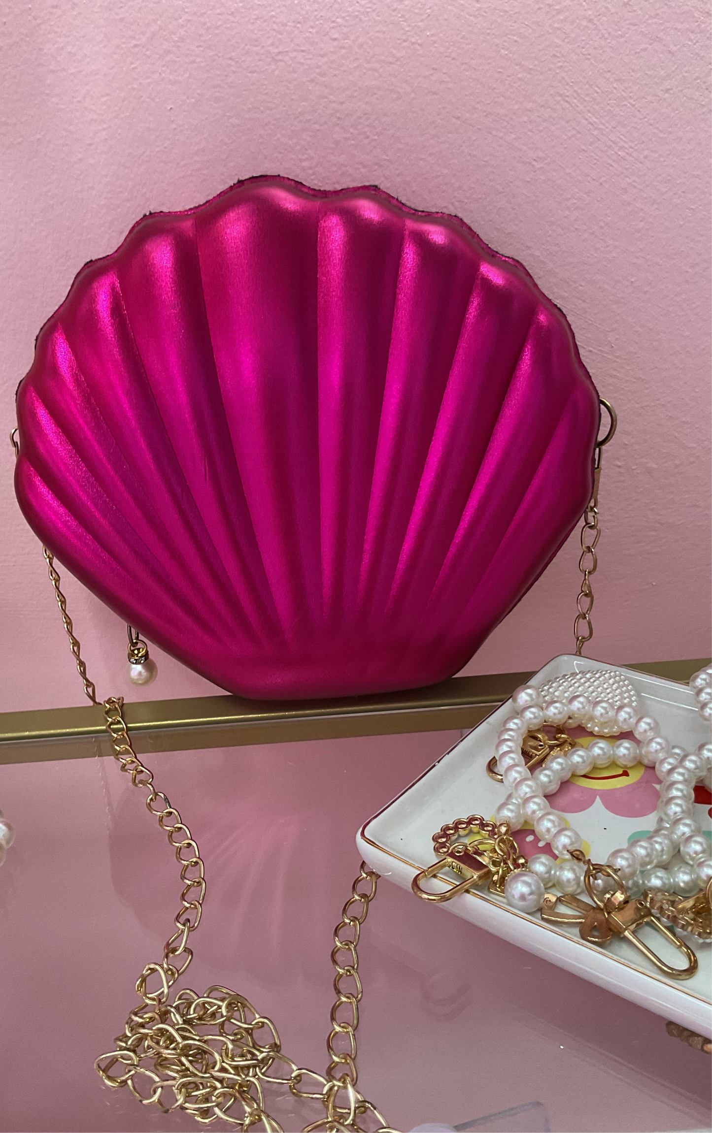 Hot Pink Shell Purse