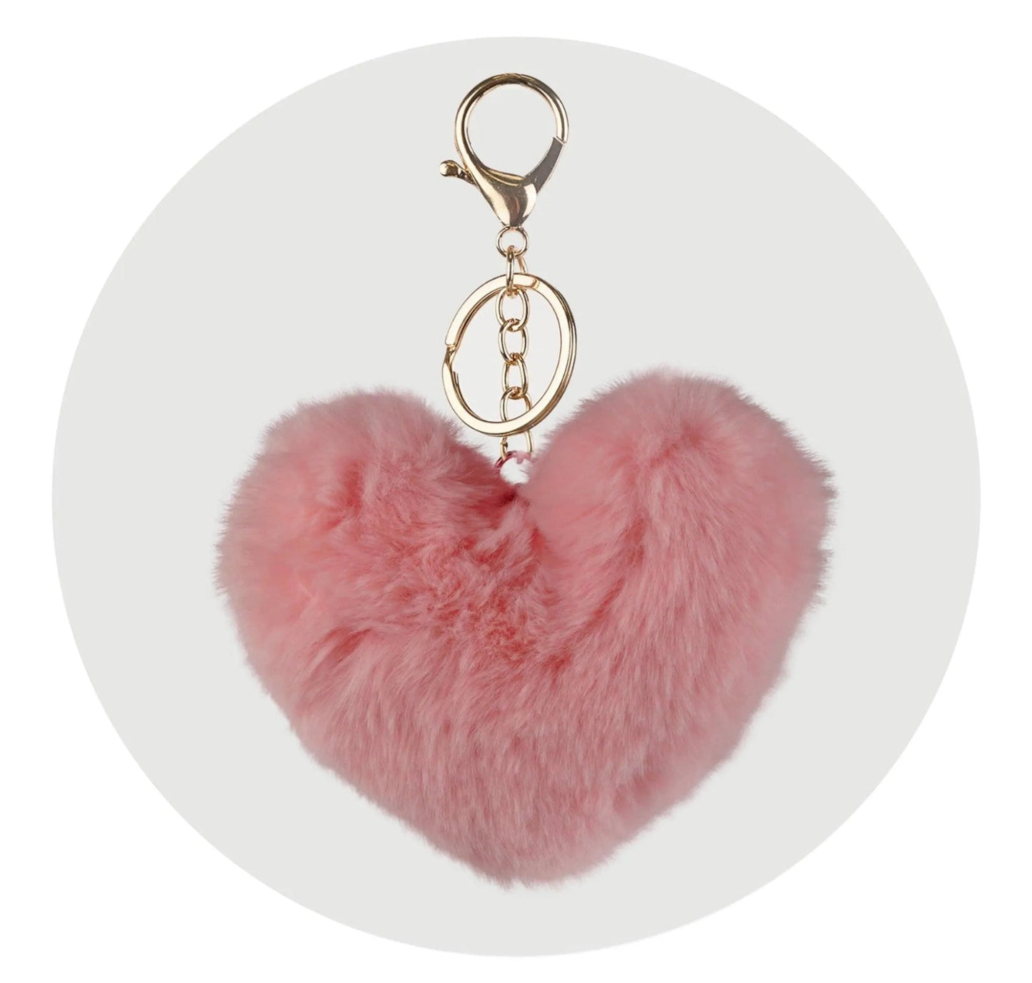 Puffy Heart Key Chain