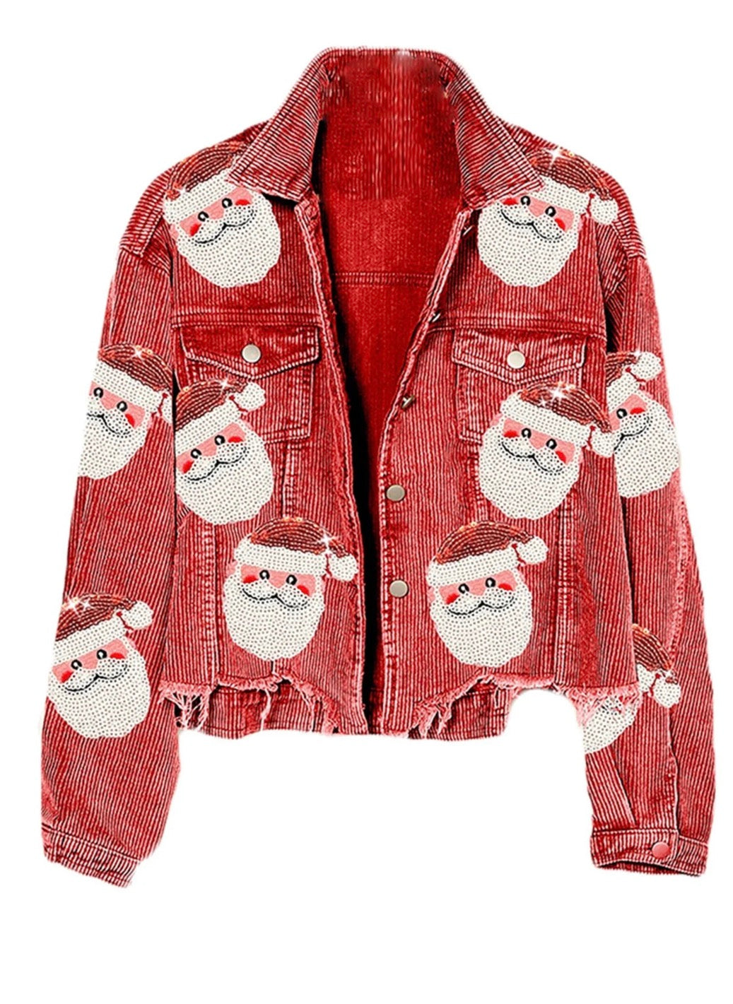 Sequin Santa Denim Jacket 🎅🏼✨