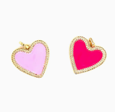 Hearts & Symbols Charm Collection — Enamel, Crystal, Resin, Glass Charms