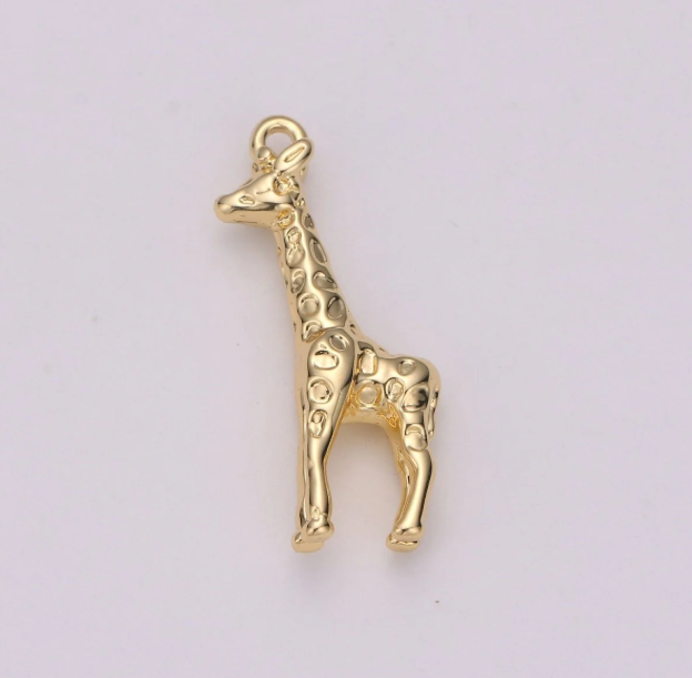 ANIMALS- Gold Giraffe Charm