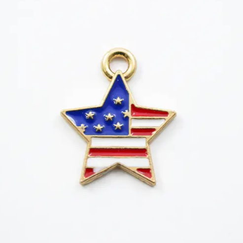 American flag star charm