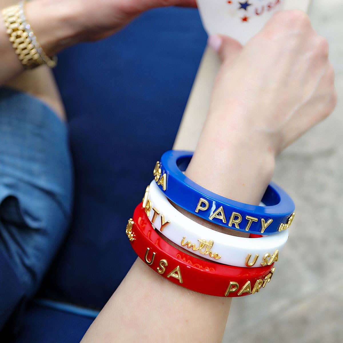 Party in the USA Resin Bangle