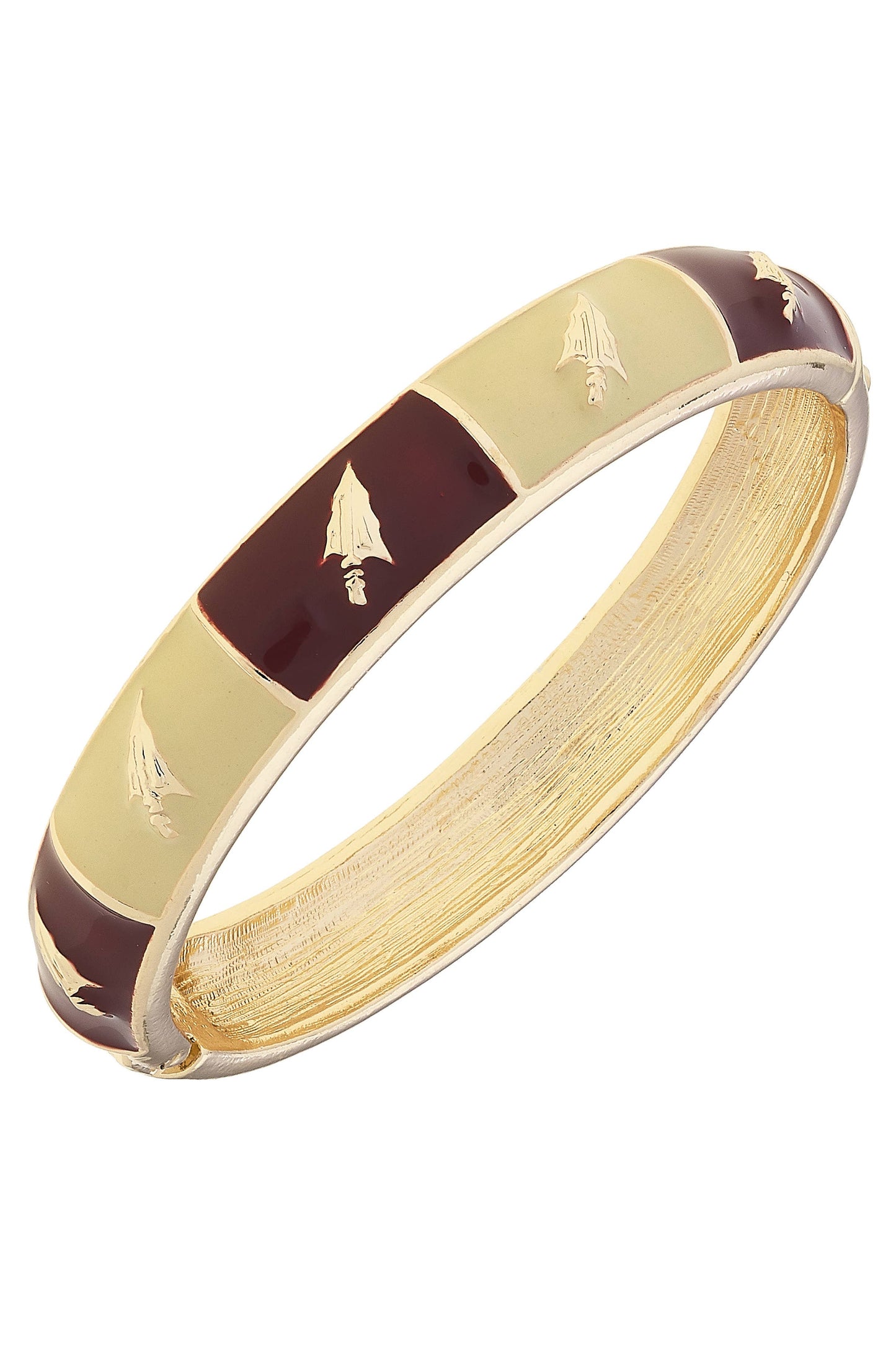 Florida State Seminoles Enamel Checkered Hinge Bangle