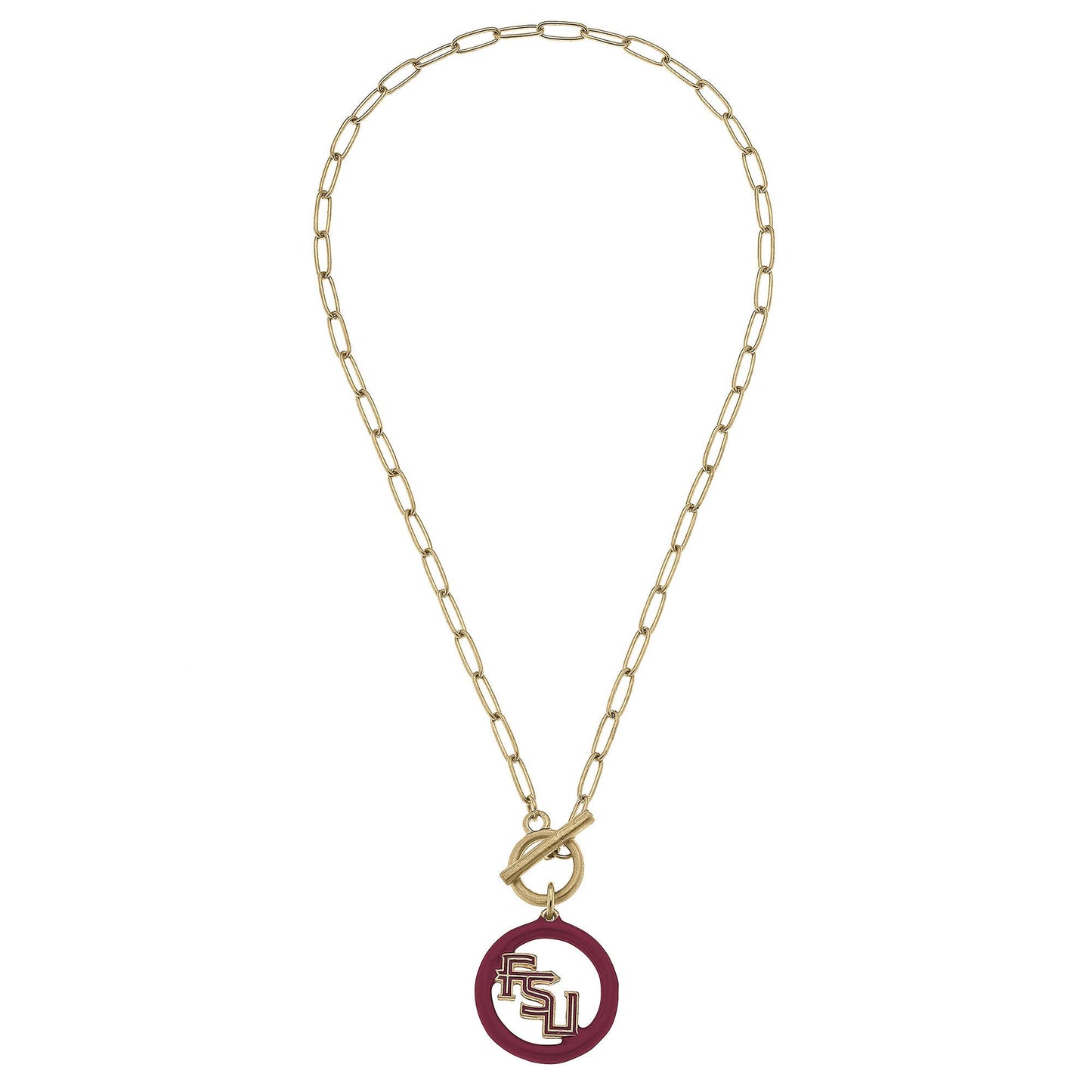 Florida State Seminoles Enamel Logo T-Bar 16" Necklace ✨