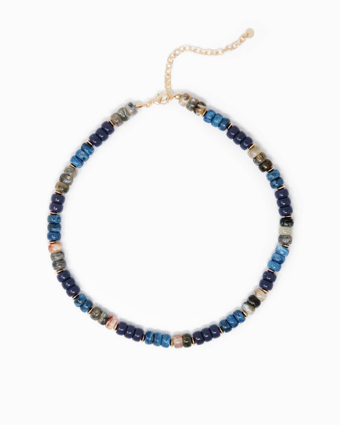 Necklace - Charm Bar - Multi-Color Beaded Necklace