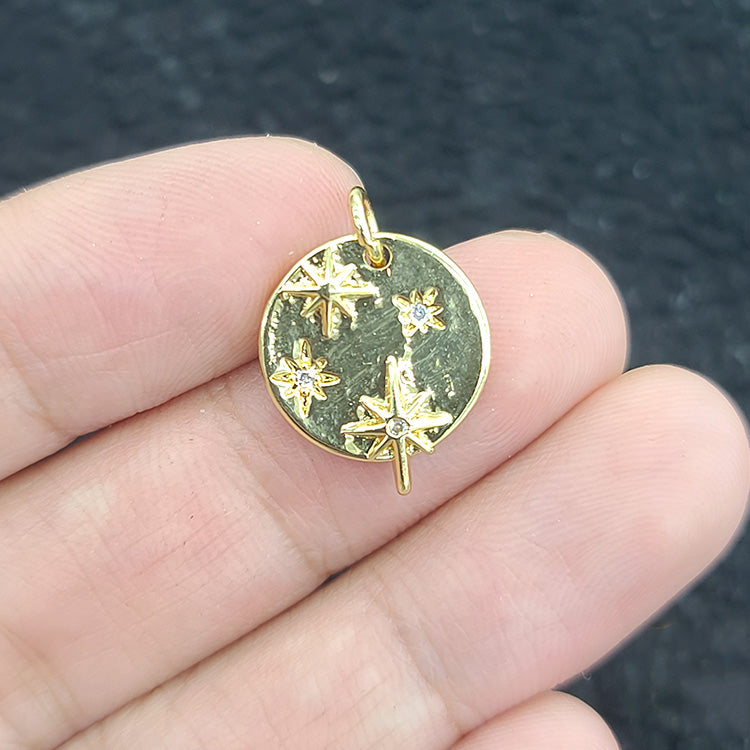 SIGNS, SHAPES & SYMBOLS- Gold Star Pendant Charm