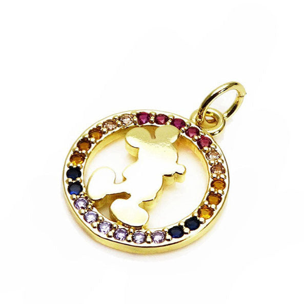 Colorful Gold Mouse Charm