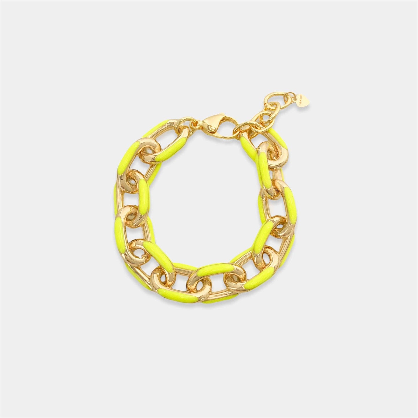 Enamel Paperclip Bracelet