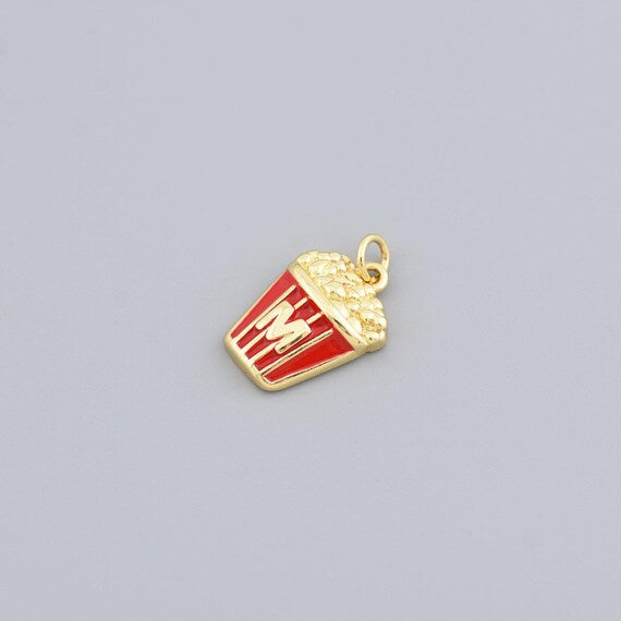FOOD & BEVERAGE- Gold Popcorn Bucket Charm