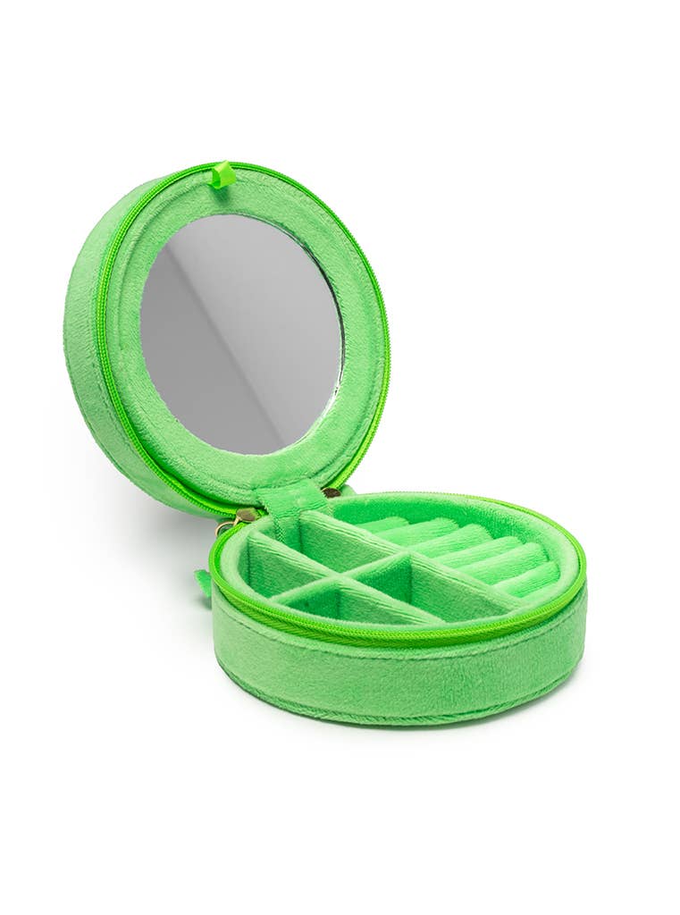 Kitten Caboodle Green Velvet Jewelry Zip Case / Organizer