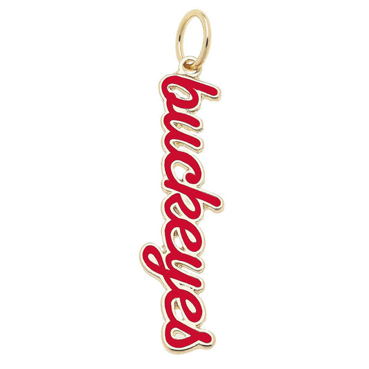 SPORTS- Gold Ohio State Buckeyes Enamel Script Charm