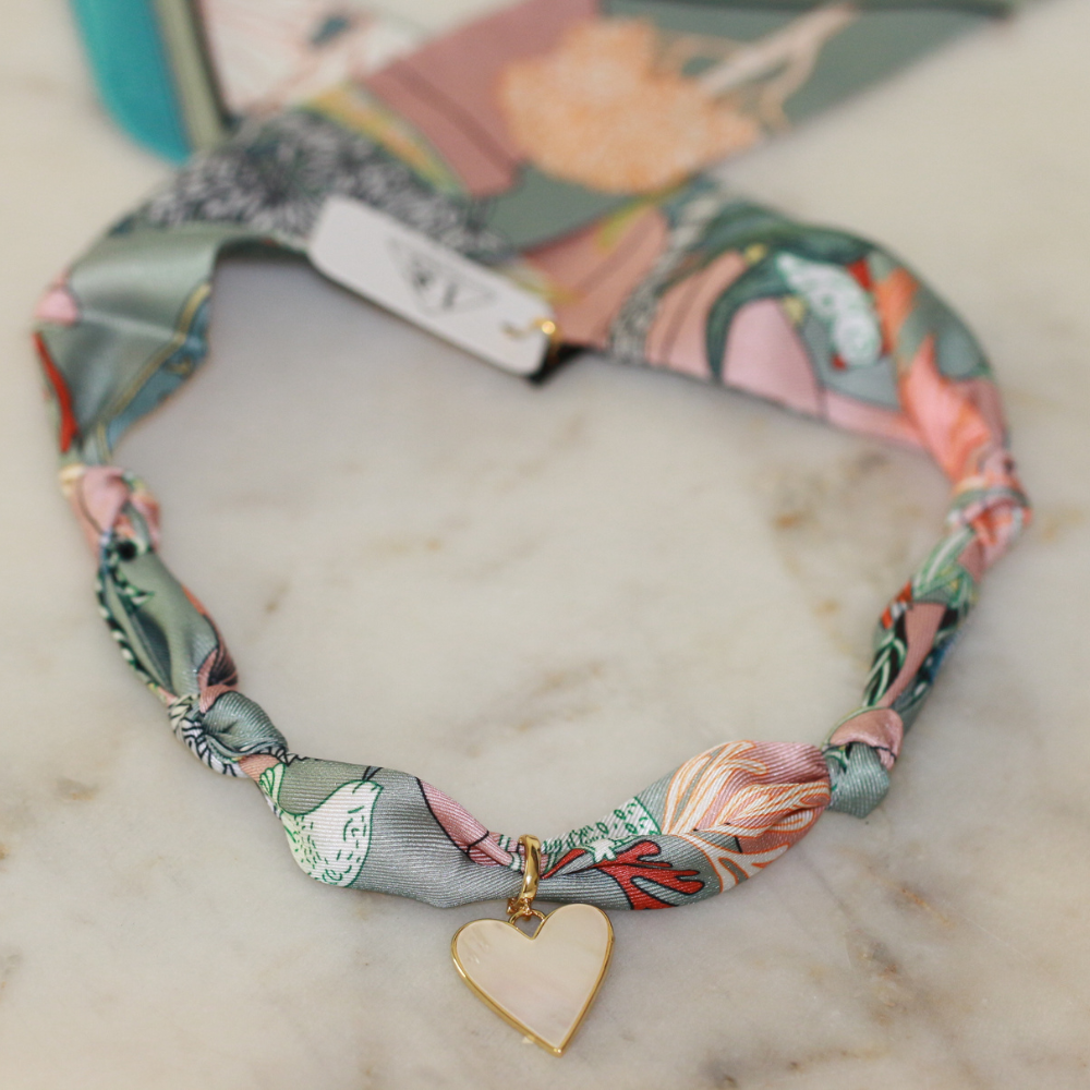 Callie Heart Scarf Necklace