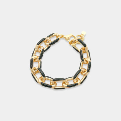 Enamel Paperclip Bracelet