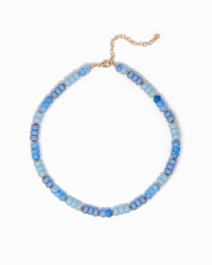 Necklace - Charm Bar - Multi-Color Beaded Necklace
