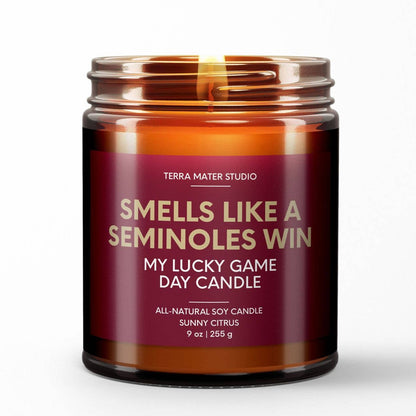 Smells Like A Seminoles Win Game Day Candle, Seminoles Merch