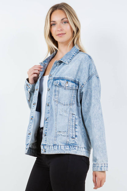 Relaxed Denim Jacket, Oversized Denim Jacket