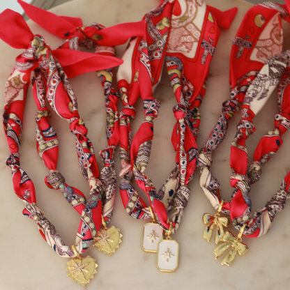 Rodeo Rose Scarf Necklace