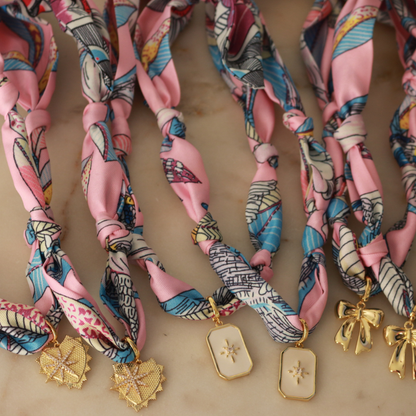 Pink Scarf Necklace
