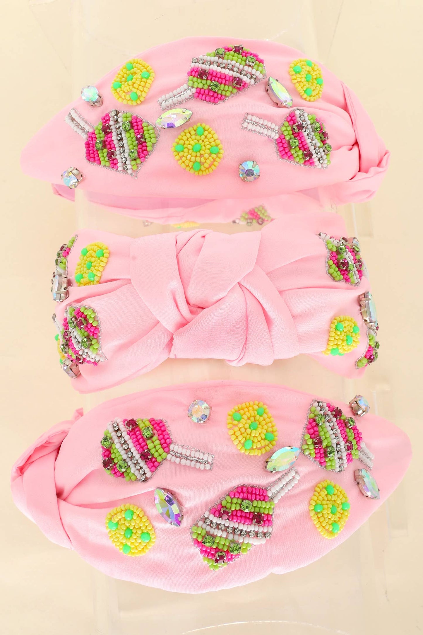 Pickle Ball Embellished Knotted Headband