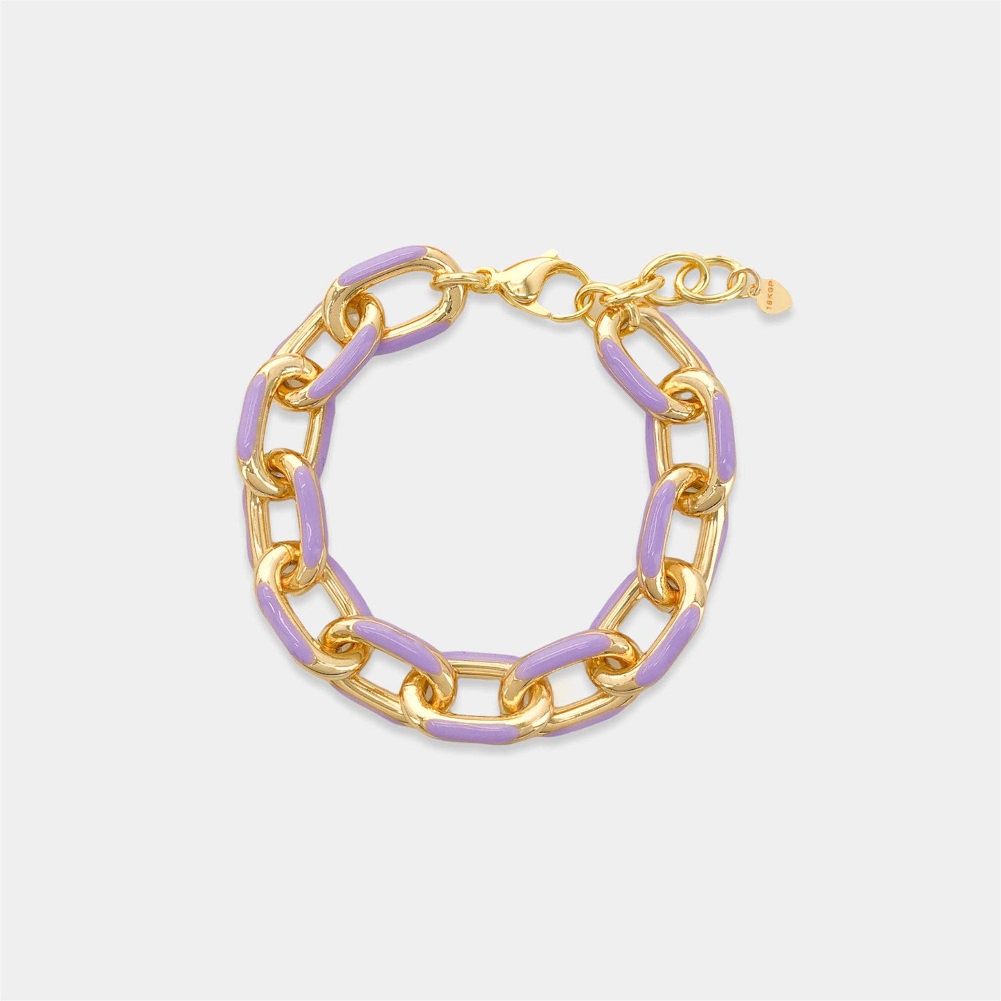 Enamel Paperclip Bracelet