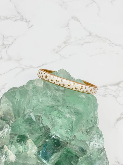 Star Enamel Cuff Bracelet