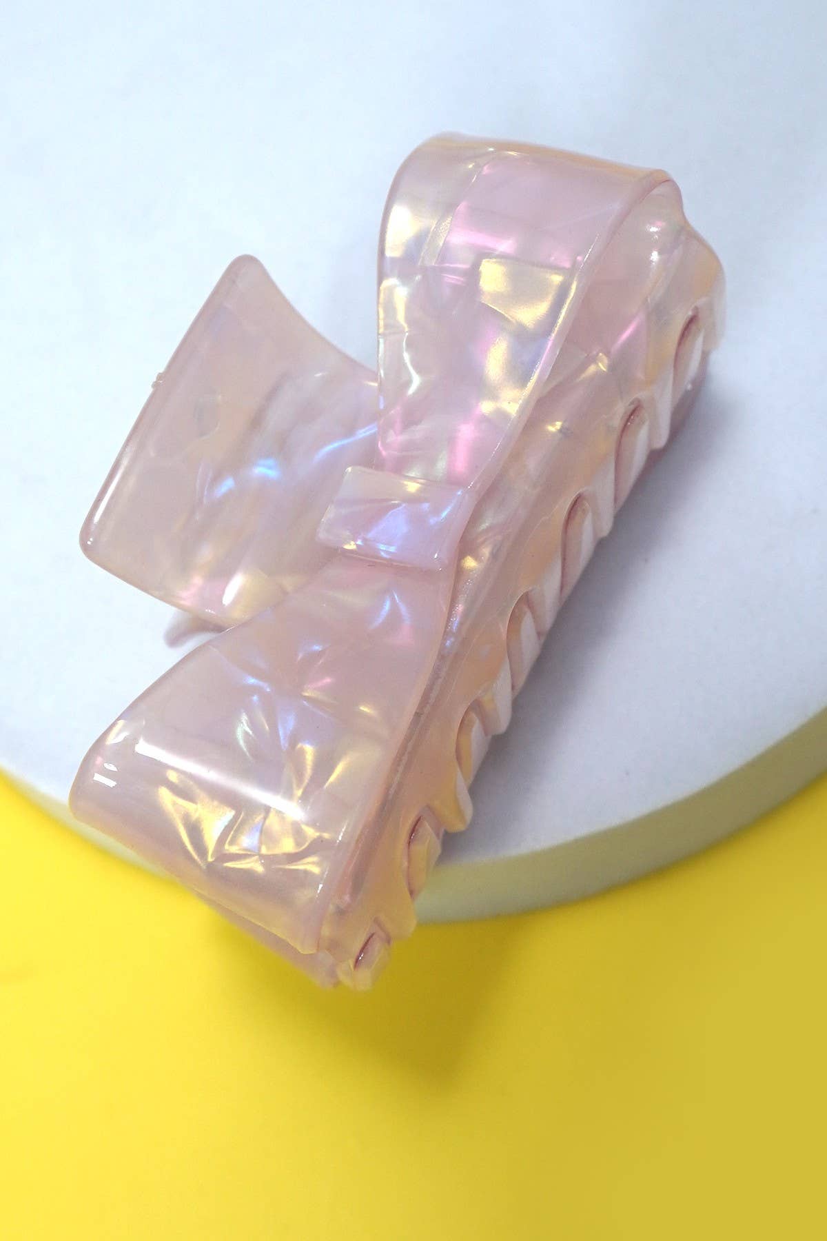 BOW PVC ACRYLIC HAIR CLAW CLIPS