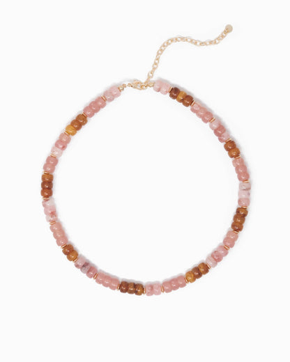 Necklace - Charm Bar - Multi-Color Beaded Necklace