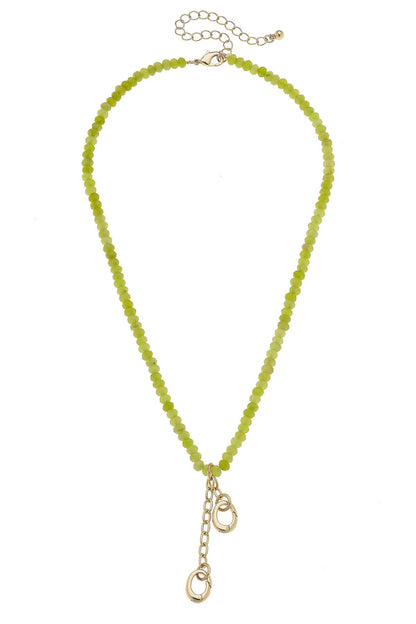 Lucy Gemstone Beaded Multi-Charm Necklace Base