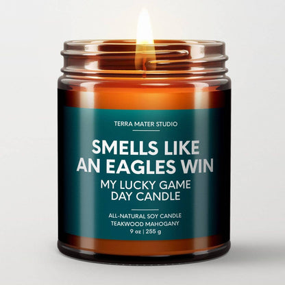 Smells Like An Eagles Win Game Day Candle | Eagles Merch