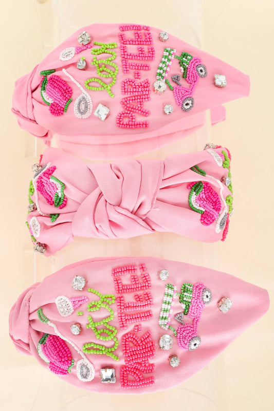 Lets Par-Tee Embellished Knotted Headband
