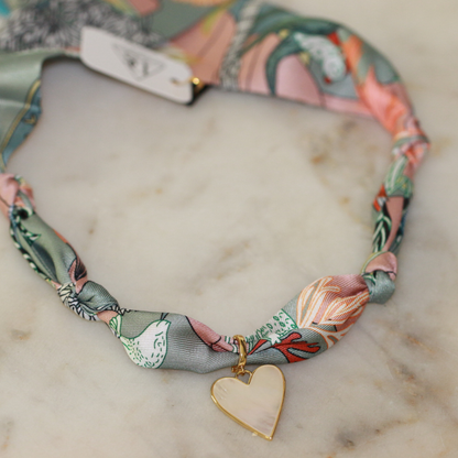 Callie Heart Scarf Necklace