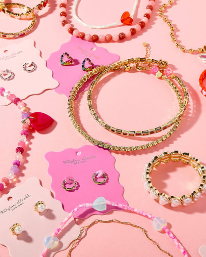 Amore Rainbow Hearts Necklace – Multicolor Heart Bead Choker