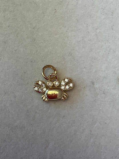 MINI- Gold Crab Charm