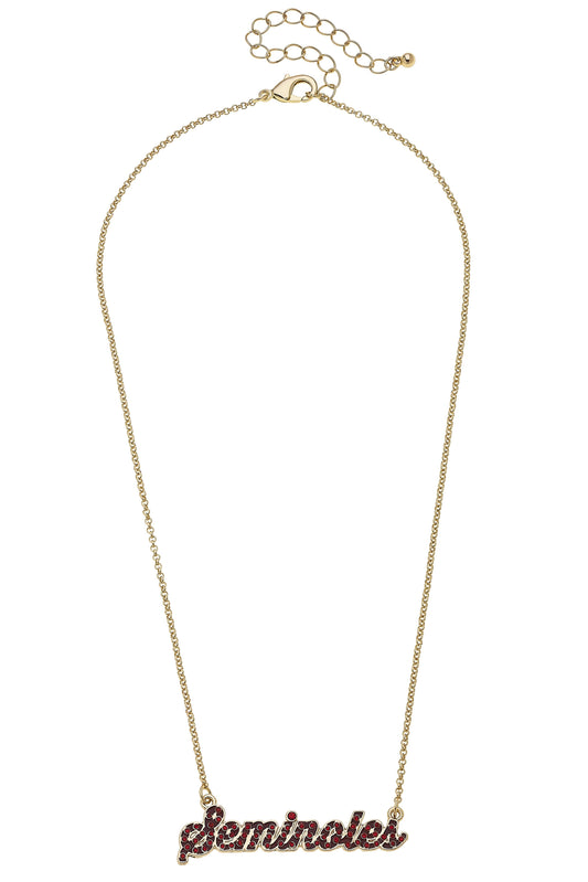 Garnet Pave Autograph Enamel Necklace