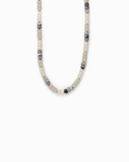 Necklace - Charm Bar - Multi-Color Beaded Necklace