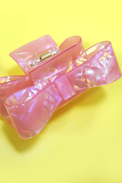 BOW PVC ACRYLIC HAIR CLAW CLIPS