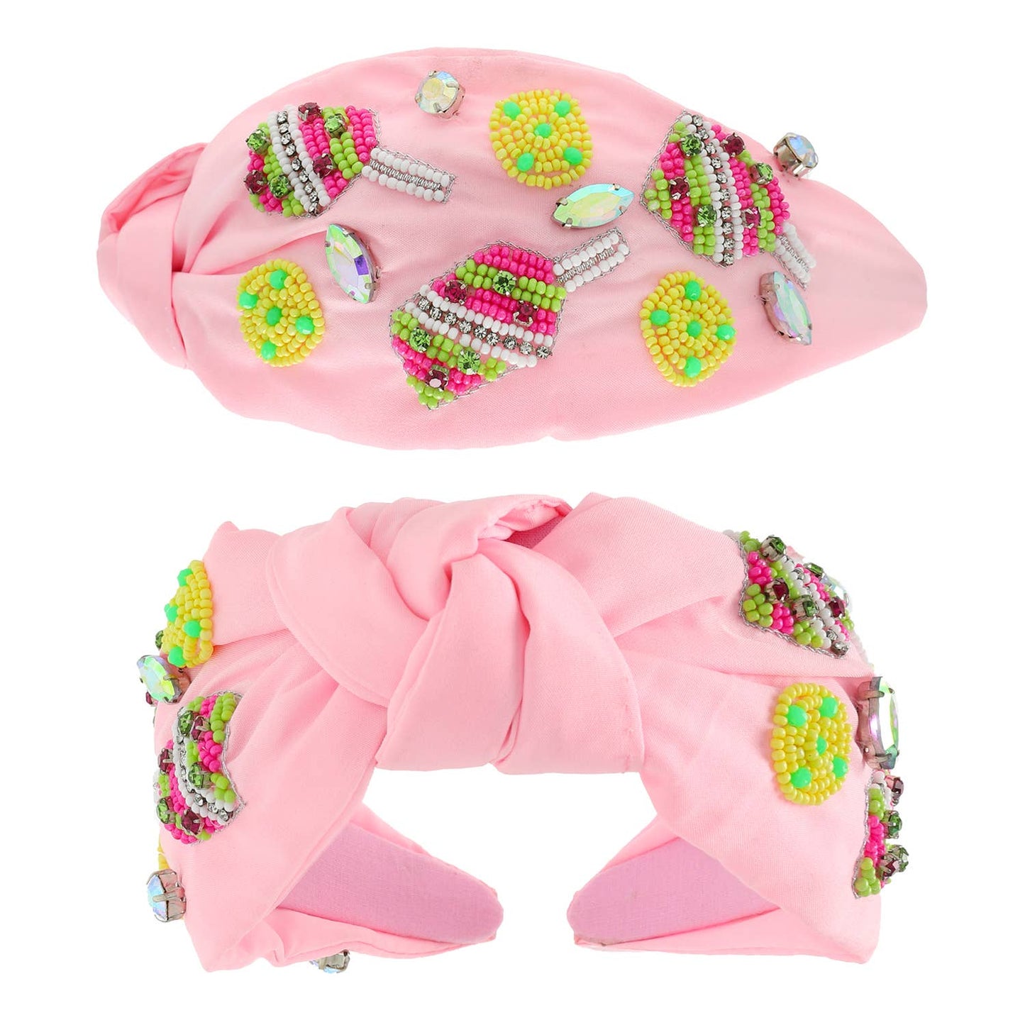 Pickle Ball Embellished Knotted Headband