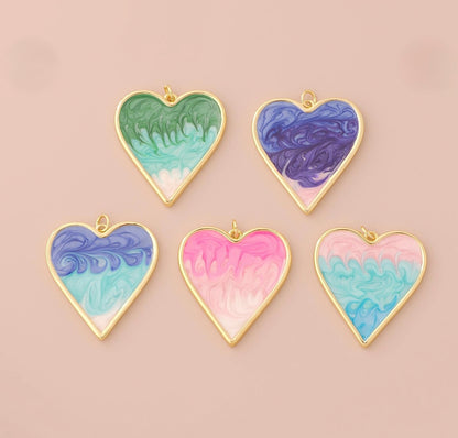 Hearts & Symbols Charm Collection — Enamel, Crystal, Resin, Glass Charms